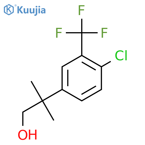 2-4-chloro-3-(trifluoromethyl)phenyl-2-methylpropan-1-ol structure