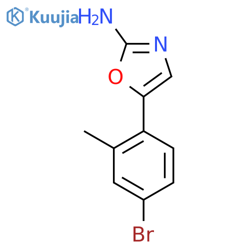 5-(4-Bromo-2-methylphenyl)-1,3-oxazol-2-amine structure