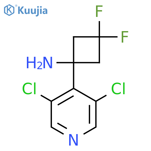 1-(3,5-dichloropyridin-4-yl)-3,3-difluorocyclobutan-1-amine structure