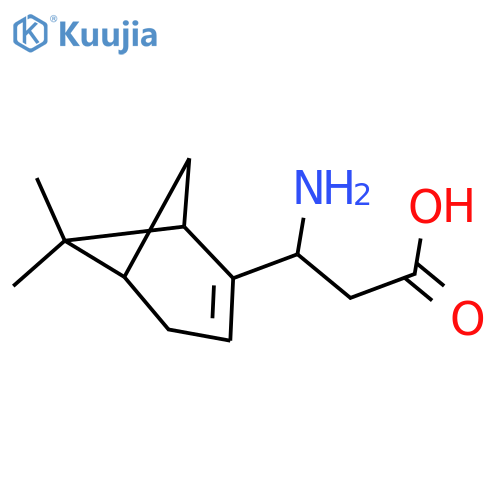 3-amino-3-{6,6-dimethylbicyclo3.1.1hept-2-en-2-yl}propanoic acid structure