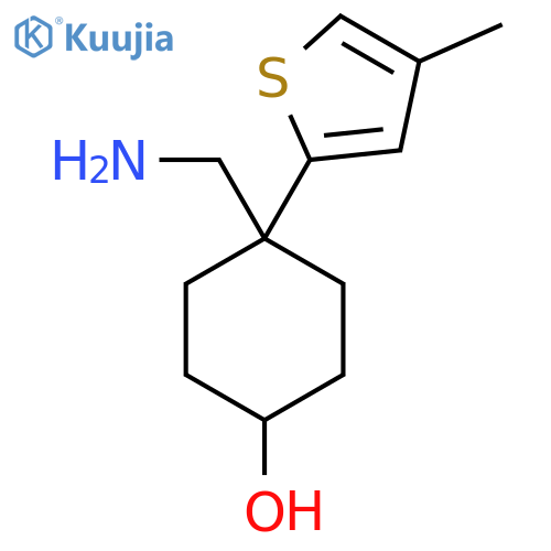 4-(aminomethyl)-4-(4-methylthiophen-2-yl)cyclohexan-1-ol structure