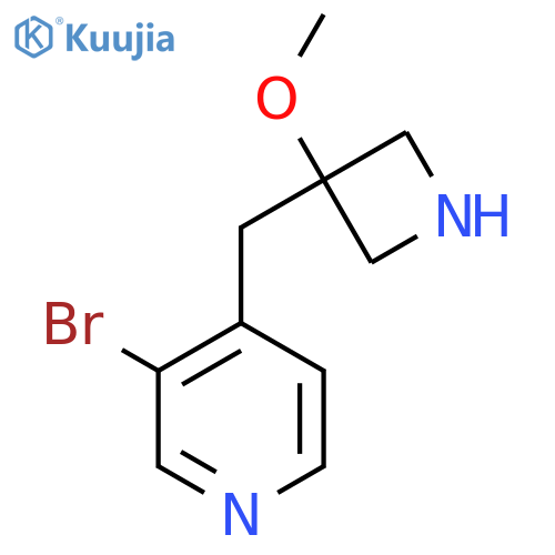 3-Bromo-4-[(3-methoxyazetidin-3-yl)methyl]pyridine structure