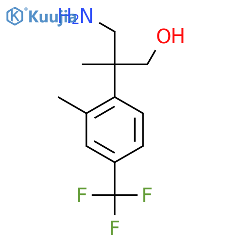 3-amino-2-methyl-2-2-methyl-4-(trifluoromethyl)phenylpropan-1-ol structure