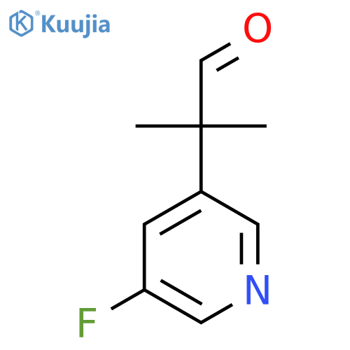 2-(5-fluoropyridin-3-yl)-2-methylpropanal structure