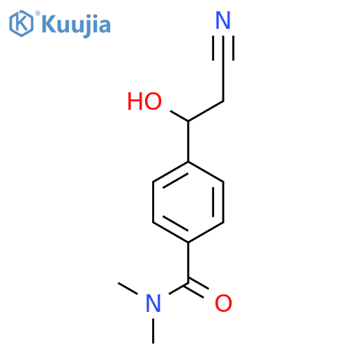 4-(2-cyano-1-hydroxyethyl)-N,N-dimethylbenzamide structure