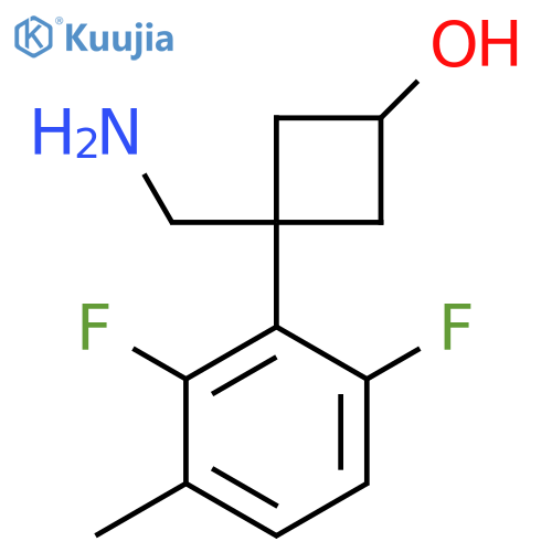 3-(Aminomethyl)-3-(2,6-difluoro-3-methylphenyl)cyclobutan-1-ol structure