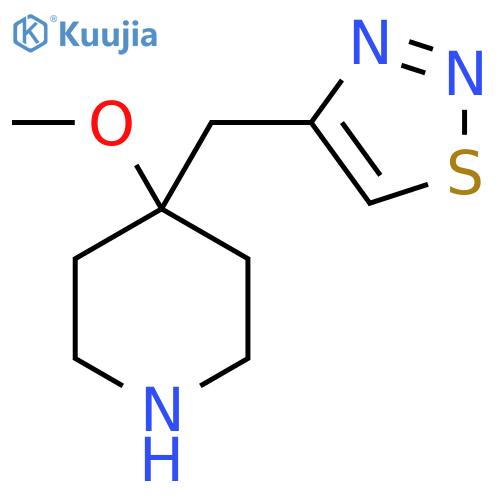 4-methoxy-4-(1,2,3-thiadiazol-4-yl)methylpiperidine structure