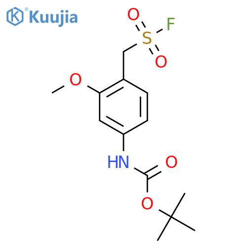 tert-butyl N-{4-(fluorosulfonyl)methyl-3-methoxyphenyl}carbamate structure