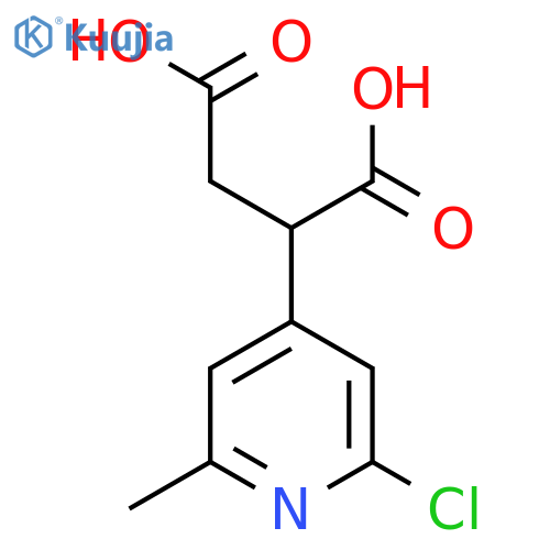 2-(2-chloro-6-methylpyridin-4-yl)butanedioic acid structure