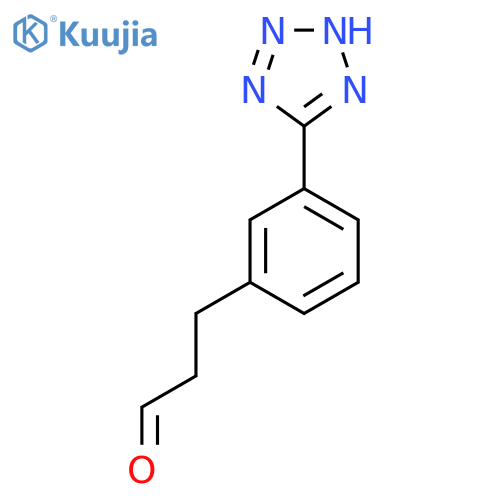 3-3-(1H-1,2,3,4-tetrazol-5-yl)phenylpropanal structure