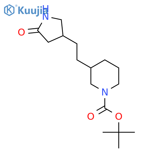 tert-butyl 3-2-(5-oxopyrrolidin-3-yl)ethylpiperidine-1-carboxylate structure