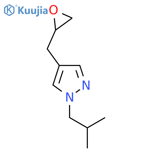 1-(2-methylpropyl)-4-(oxiran-2-yl)methyl-1H-pyrazole structure