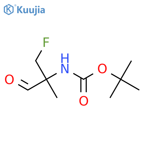 tert-butyl N-(1-fluoro-2-methyl-3-oxopropan-2-yl)carbamate structure