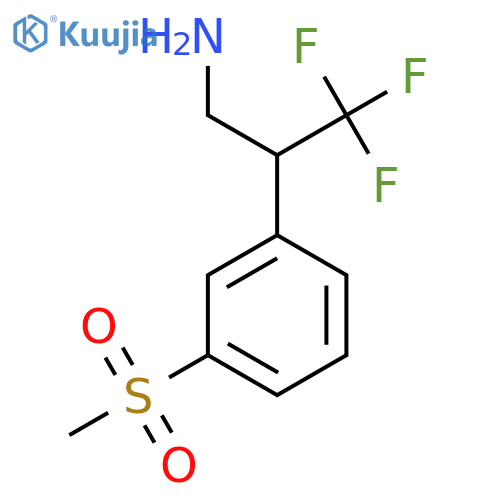 3,3,3-trifluoro-2-(3-methanesulfonylphenyl)propan-1-amine structure