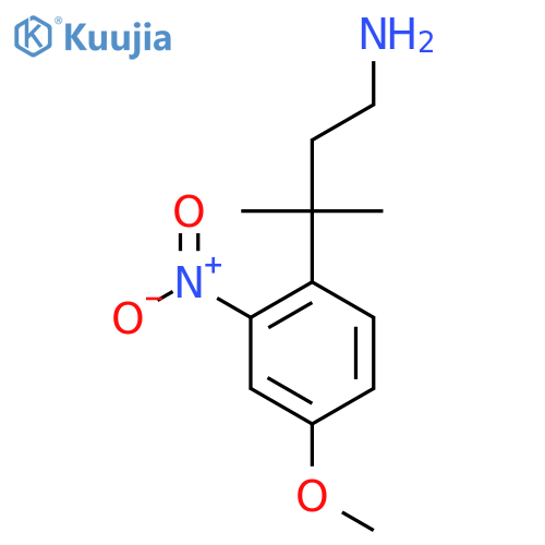 3-(4-methoxy-2-nitrophenyl)-3-methylbutan-1-amine structure