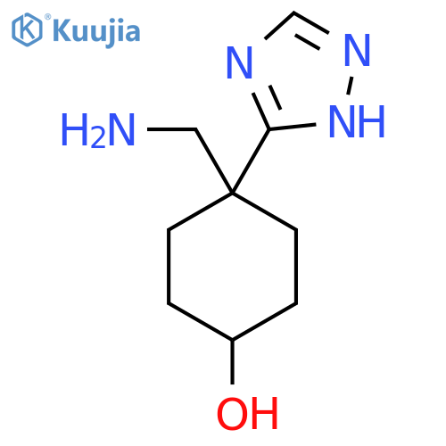 4-(aminomethyl)-4-(1H-1,2,4-triazol-3-yl)cyclohexan-1-ol structure