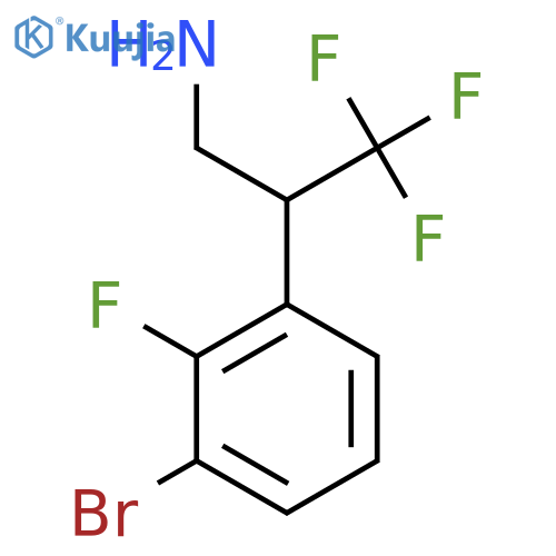 2-(3-bromo-2-fluorophenyl)-3,3,3-trifluoropropan-1-amine structure