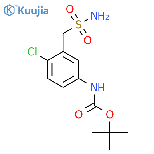 tert-butyl N-[4-chloro-3-(sulfamoylmethyl)phenyl]carbamate structure