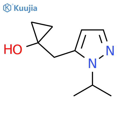 1-{1-(propan-2-yl)-1H-pyrazol-5-ylmethyl}cyclopropan-1-ol structure