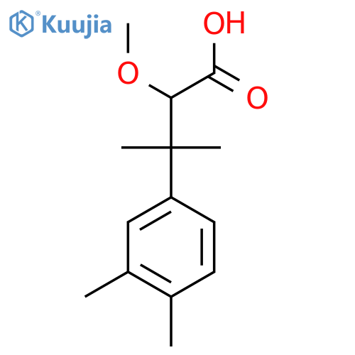 3-(3,4-dimethylphenyl)-2-methoxy-3-methylbutanoic acid structure