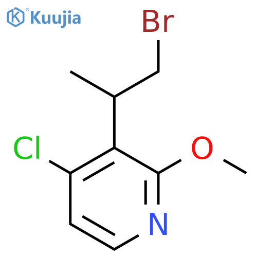 3-(1-bromopropan-2-yl)-4-chloro-2-methoxypyridine structure