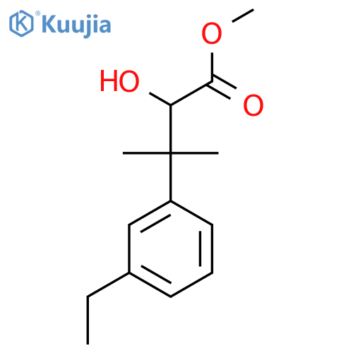 methyl 3-(3-ethylphenyl)-2-hydroxy-3-methylbutanoate structure
