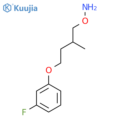 O-4-(3-fluorophenoxy)-2-methylbutylhydroxylamine structure