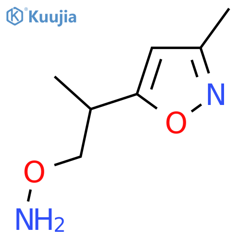 O-2-(3-methyl-1,2-oxazol-5-yl)propylhydroxylamine structure