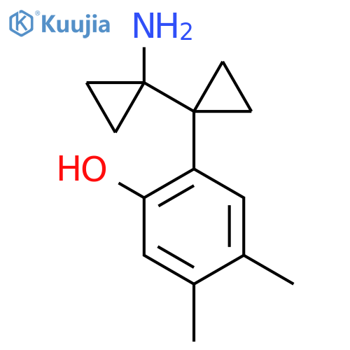 2-1-(1-aminocyclopropyl)cyclopropyl-4,5-dimethylphenol structure