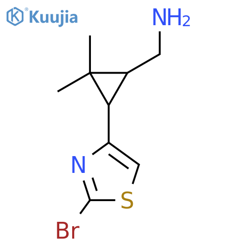 3-(2-bromo-1,3-thiazol-4-yl)-2,2-dimethylcyclopropylmethanamine structure