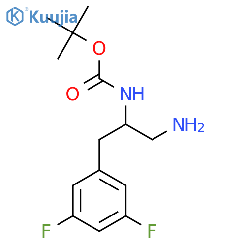 tert-butyl N-[1-amino-3-(3,5-difluorophenyl)propan-2-yl]carbamate structure