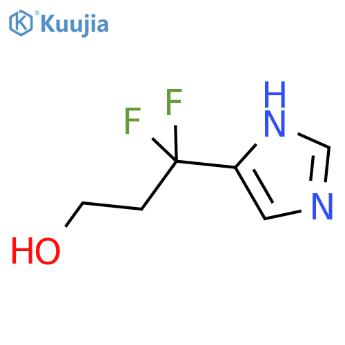 3,3-difluoro-3-(1H-imidazol-5-yl)propan-1-ol structure