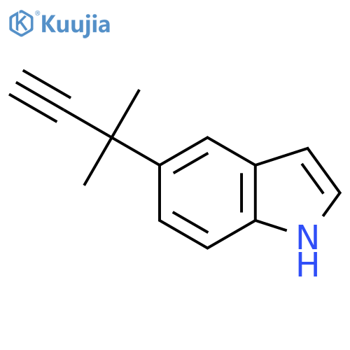 5-(2-methylbut-3-yn-2-yl)-1H-indole structure