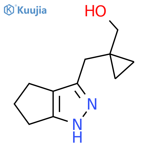 1-({1H,4H,5H,6H-cyclopentacpyrazol-3-yl}methyl)cyclopropylmethanol structure