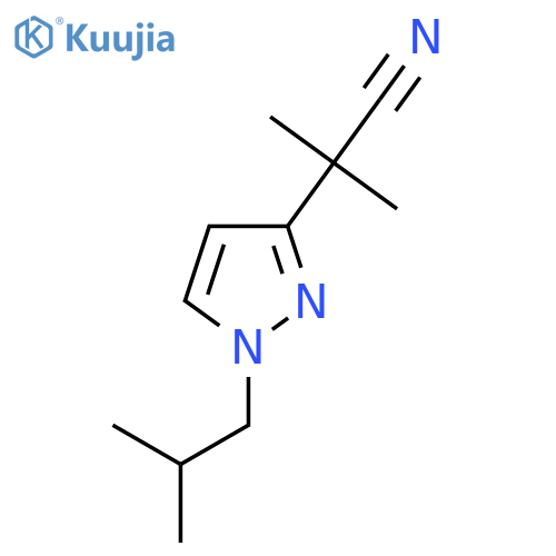 2-methyl-2-1-(2-methylpropyl)-1H-pyrazol-3-ylpropanenitrile structure