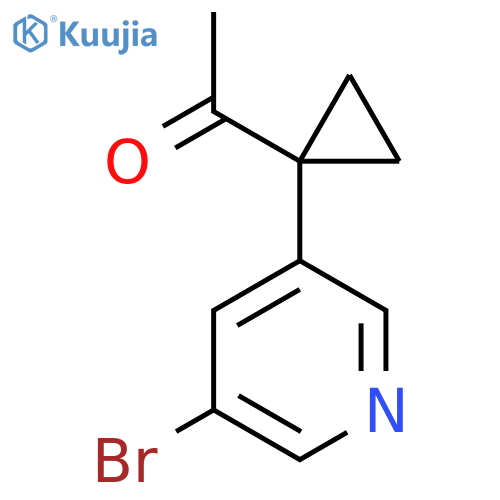 1-1-(5-bromopyridin-3-yl)cyclopropylethan-1-one structure