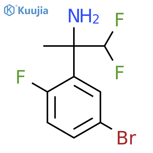 2-(5-bromo-2-fluorophenyl)-1,1-difluoropropan-2-amine structure