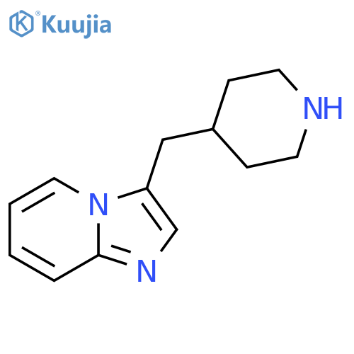 4-({imidazo1,2-apyridin-3-yl}methyl)piperidine structure