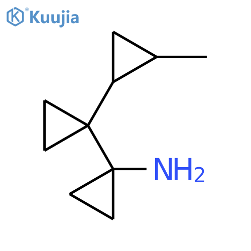 1-1-(2-methylcyclopropyl)cyclopropylcyclopropan-1-amine structure