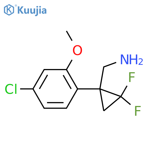 1-(4-chloro-2-methoxyphenyl)-2,2-difluorocyclopropylmethanamine structure