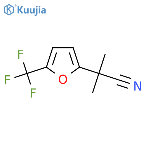 2-methyl-2-5-(trifluoromethyl)furan-2-ylpropanenitrile structure