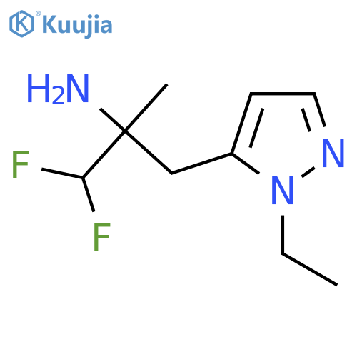 3-(1-ethyl-1H-pyrazol-5-yl)-1,1-difluoro-2-methylpropan-2-amine structure