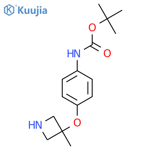 tert-butyl N-{4-[(3-methylazetidin-3-yl)oxy]phenyl}carbamate structure