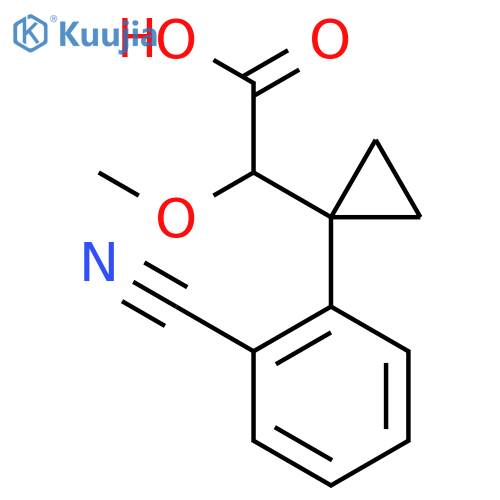 2-1-(2-cyanophenyl)cyclopropyl-2-methoxyacetic acid structure