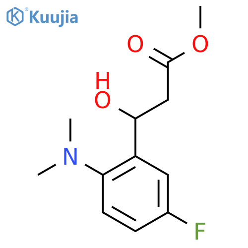 methyl 3-2-(dimethylamino)-5-fluorophenyl-3-hydroxypropanoate structure