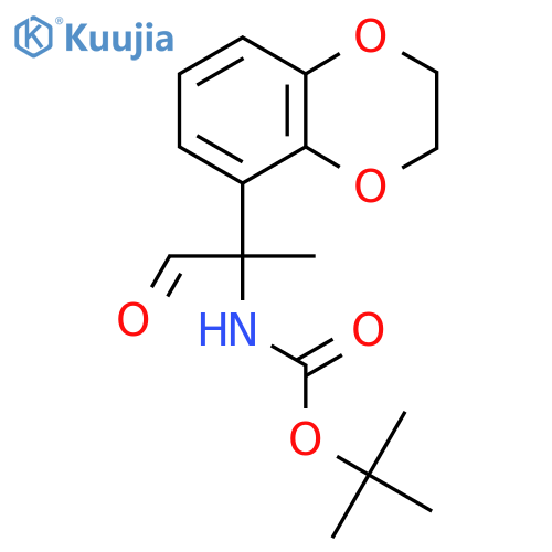 tert-butyl N-2-(2,3-dihydro-1,4-benzodioxin-5-yl)-1-oxopropan-2-ylcarbamate structure