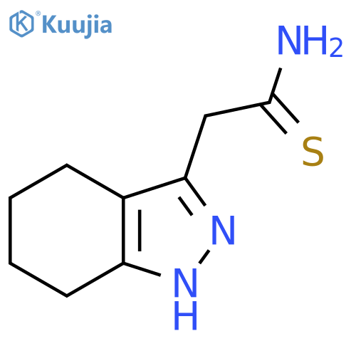 2-(4,5,6,7-tetrahydro-1H-indazol-3-yl)ethanethioamide structure