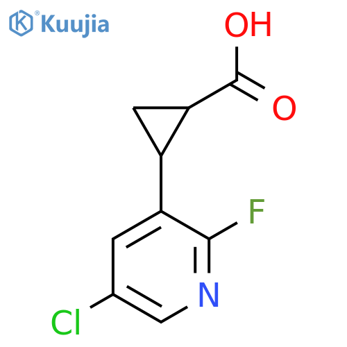 2-(5-chloro-2-fluoropyridin-3-yl)cyclopropane-1-carboxylic acid structure