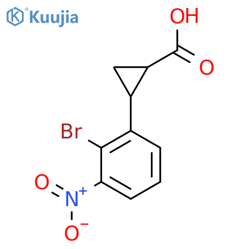 2-(2-bromo-3-nitrophenyl)cyclopropane-1-carboxylic acid structure