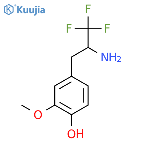 4-(2-amino-3,3,3-trifluoropropyl)-2-methoxyphenol structure